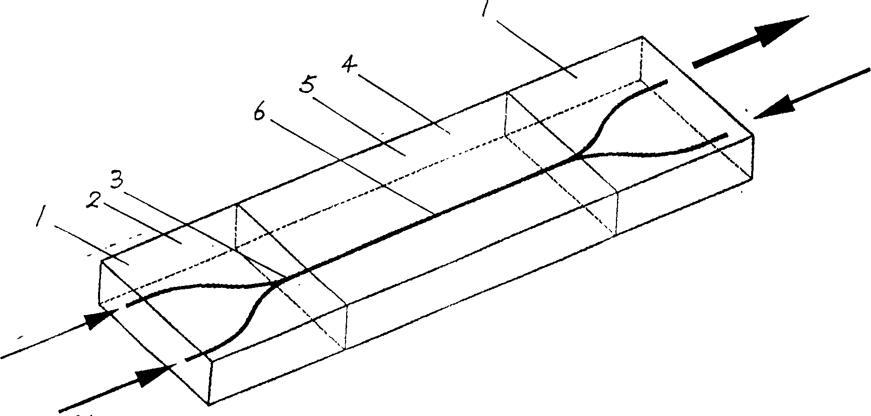 Glass waveguide light amplifier