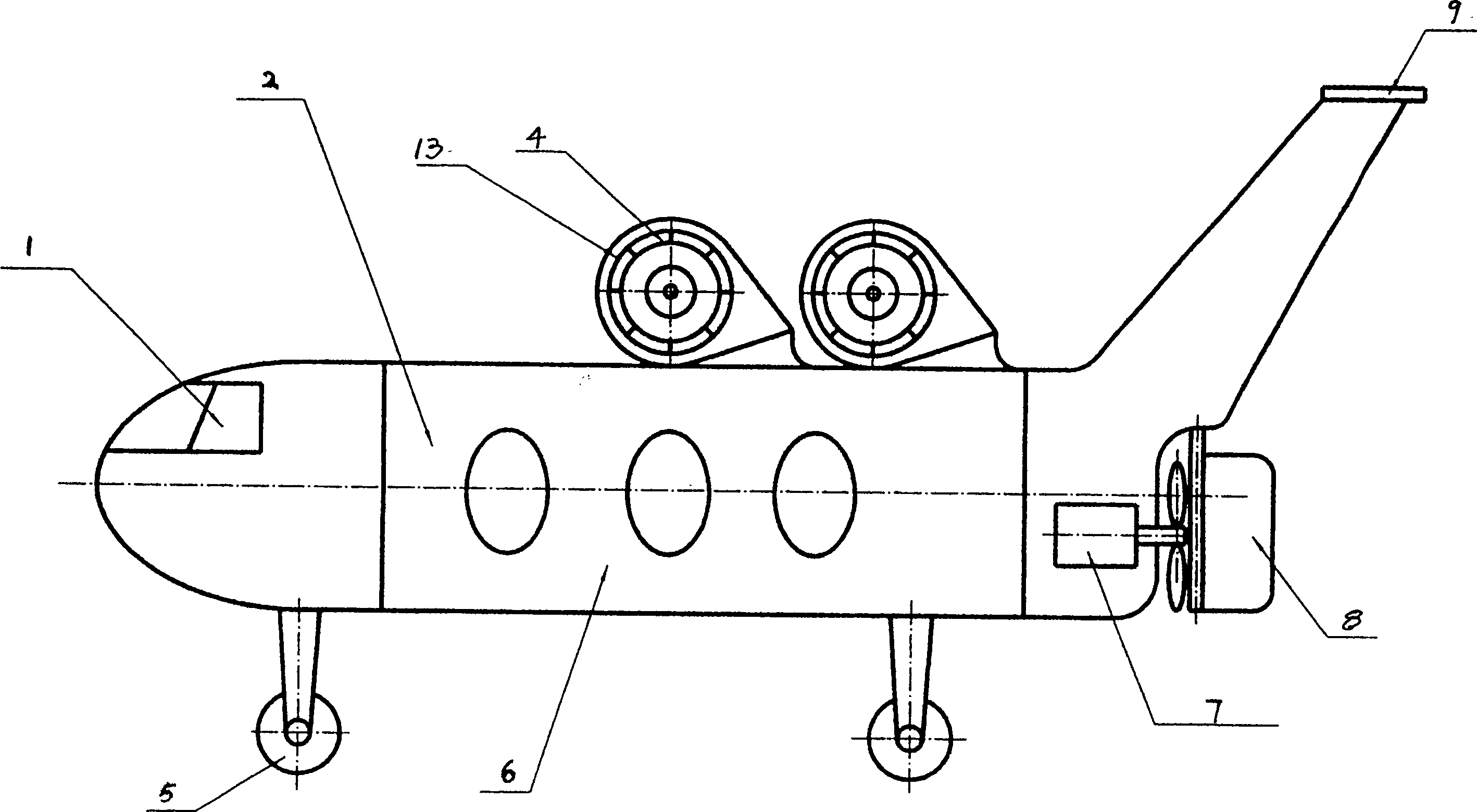 Airplane with rotary wings