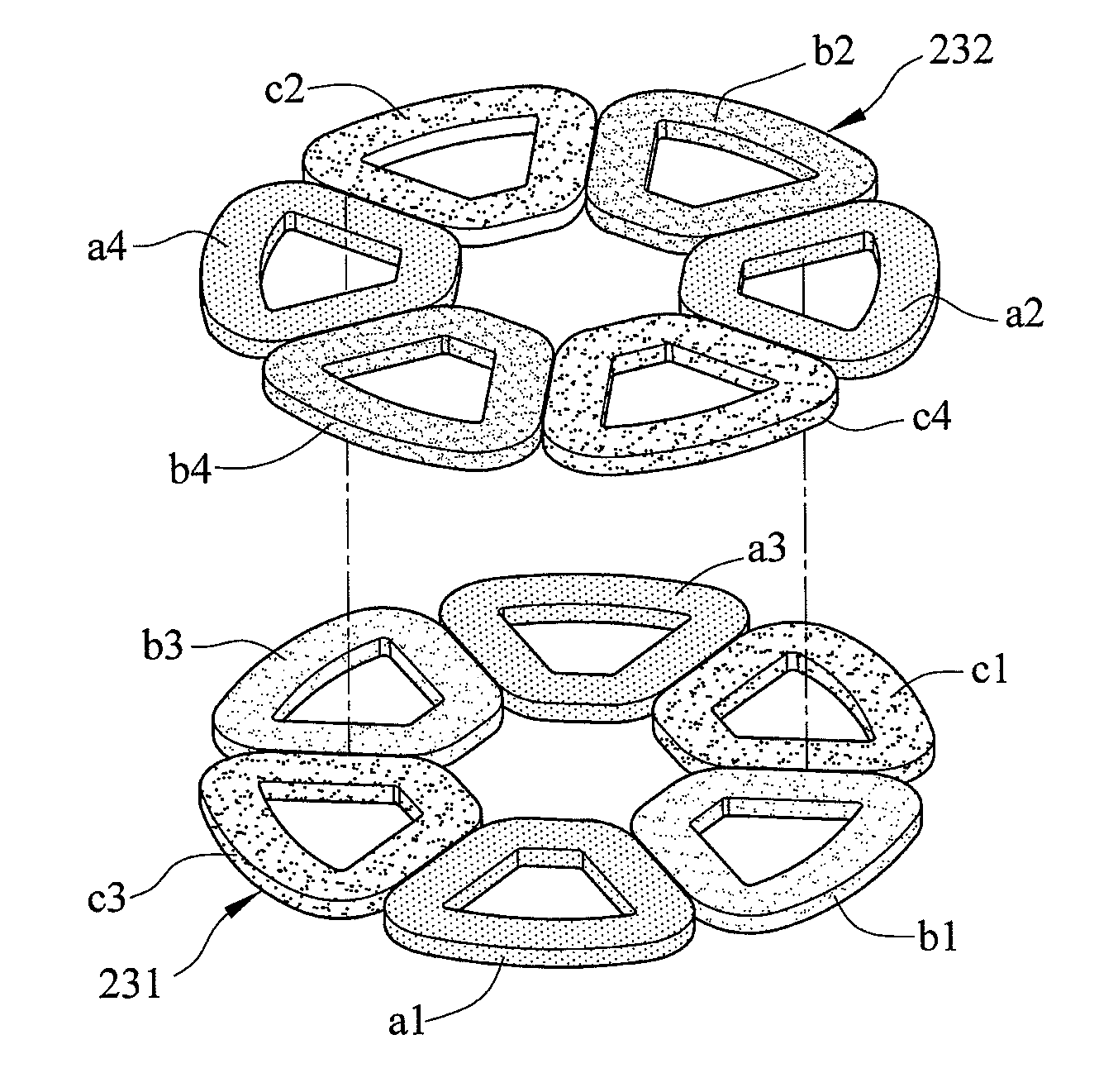 Fan and three-phase motor thereof