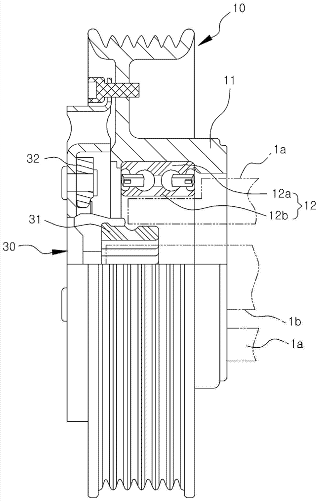 Compressor pulley assembly and method for manufacturing same