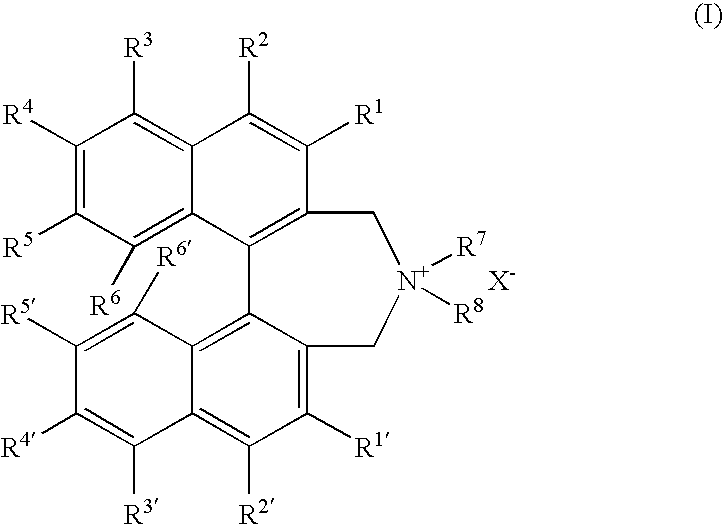 OPTICALLY ACTIVE QUATERNARY AMMONIUM SALT HAVING AXIAL ASYMMETRY AND PROCESS FOR PRODUCING alpha-AMINO ACID AND DERIVATIVE THEREOF WITH THE SAME
