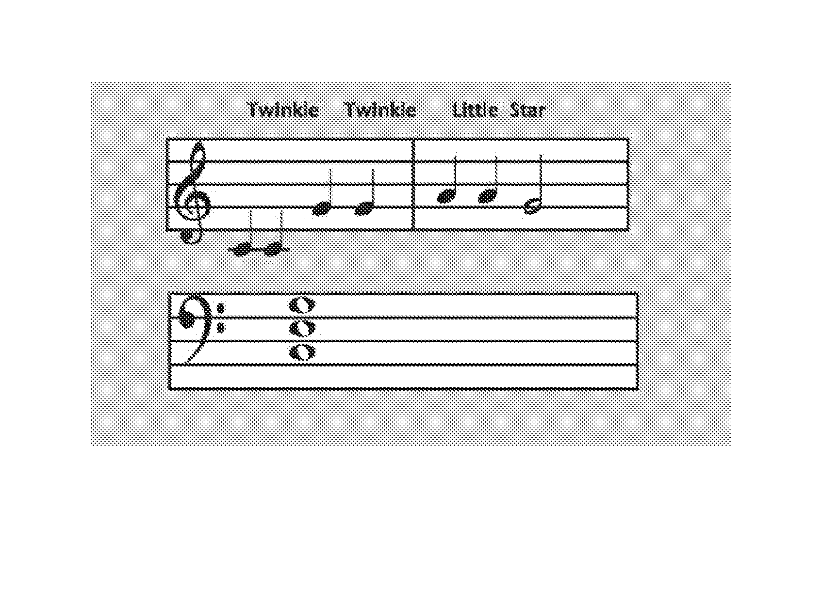 Simplified sheet music device and method