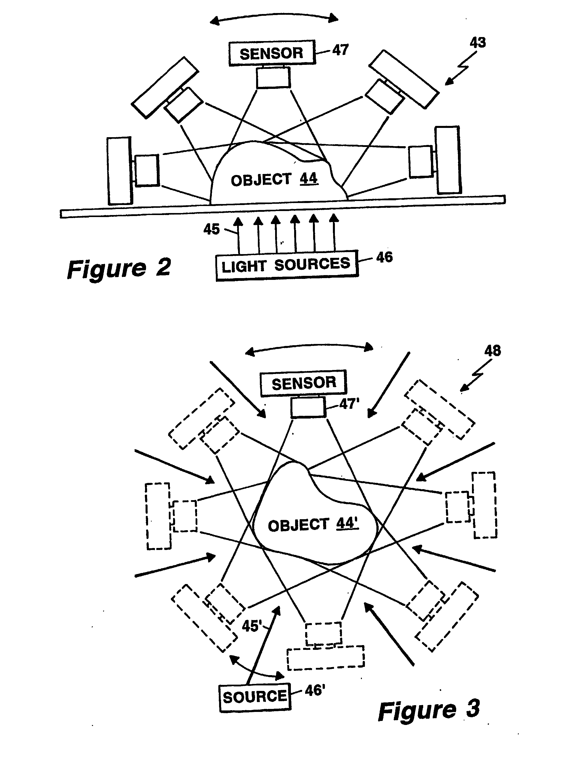 Method and system for free space optical tomography of diffuse media