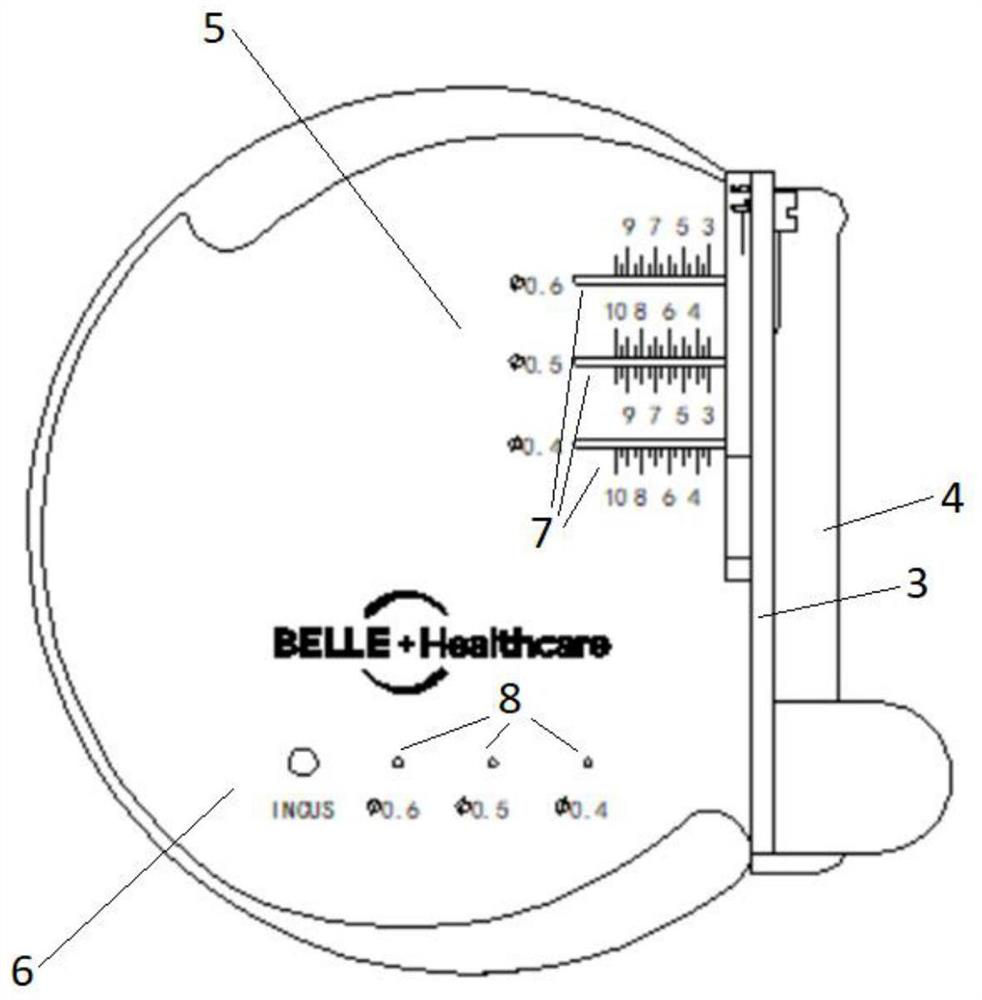 Accurate and convenient universal auditory ossicle trimming table and artificial auditory ossicle trimming method