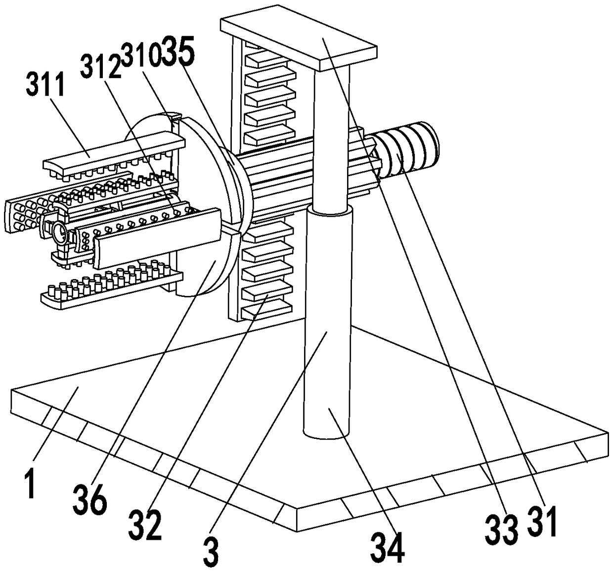 Automatic treating system for automobile transmission shaft parts