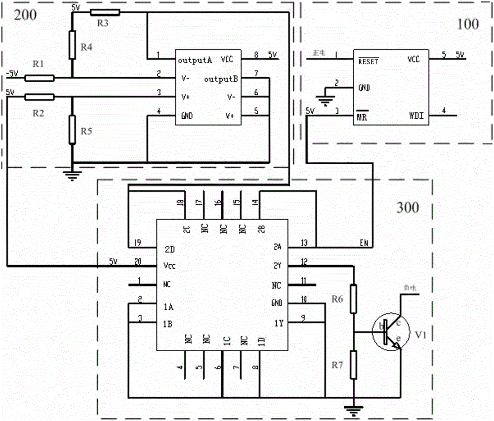A circuit for realizing power sequence control