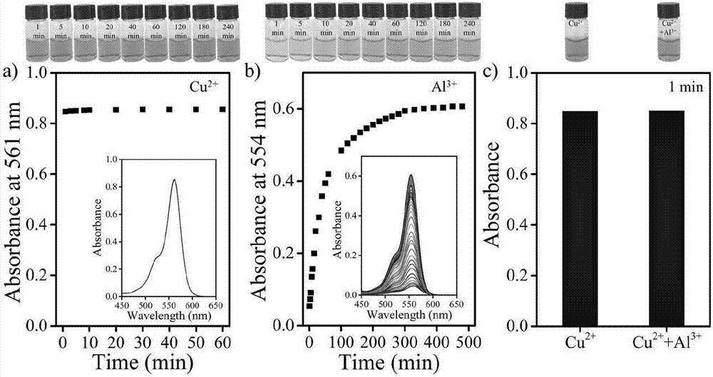 Water-soluble Rhodamine-based ion liquid probe for selectively distinguishing and identifying bimetallic ions and preparation method and application