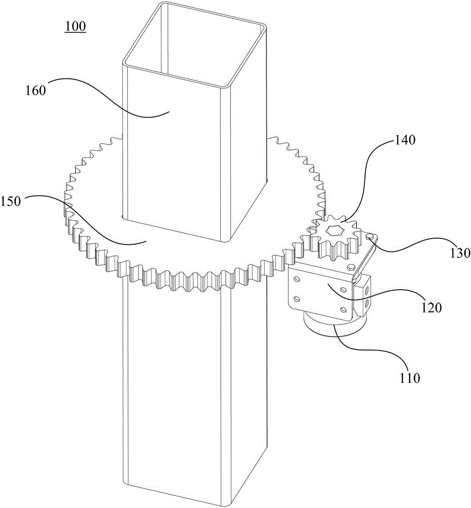 Rotating structure of lamps and lanterns for lighting vehicles