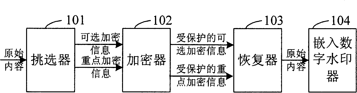 Digital product content protection system and method based on digital water mark