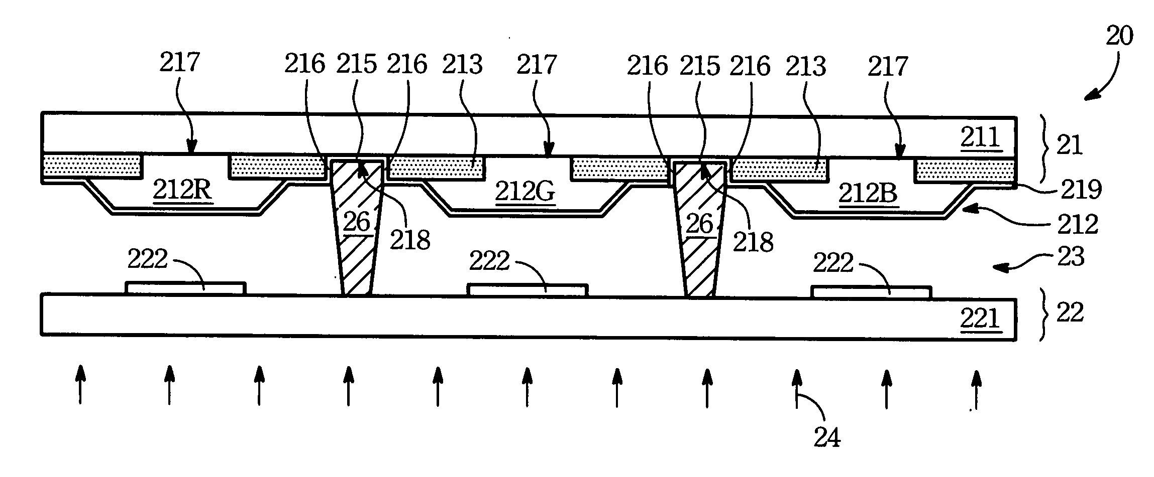 Display panel and color filter therein
