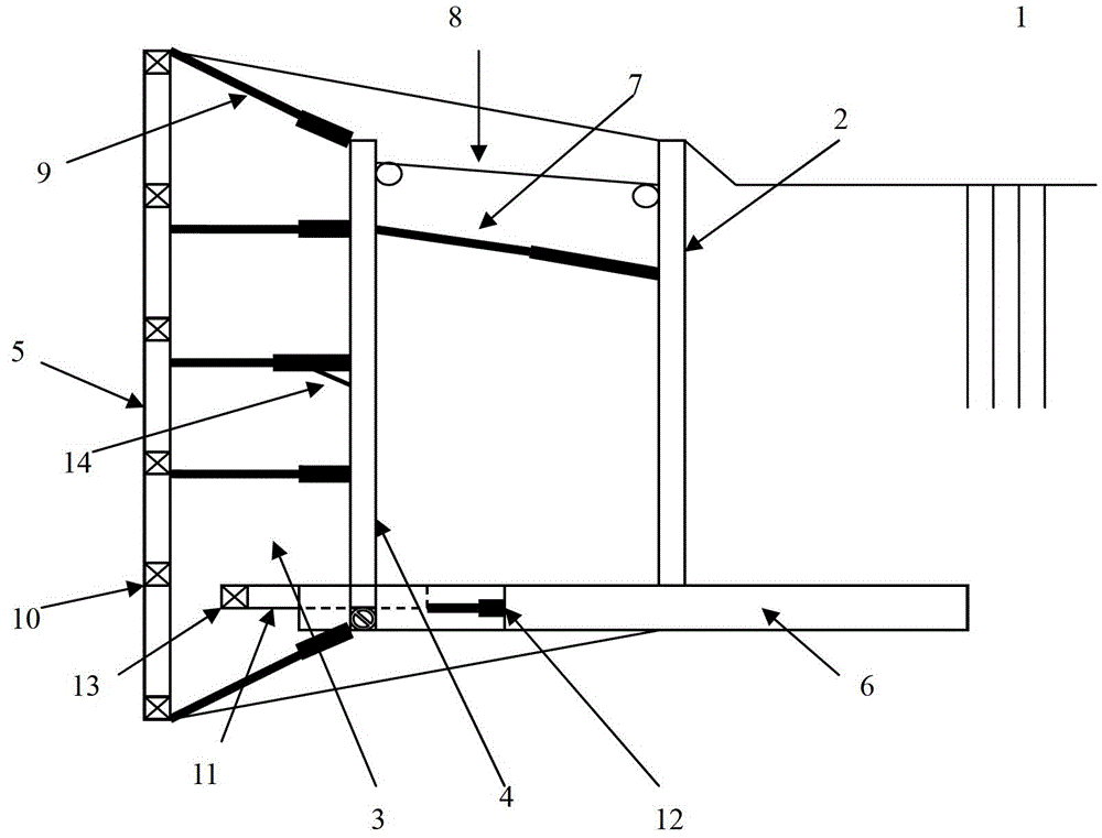 Butting device comprising deformable frame