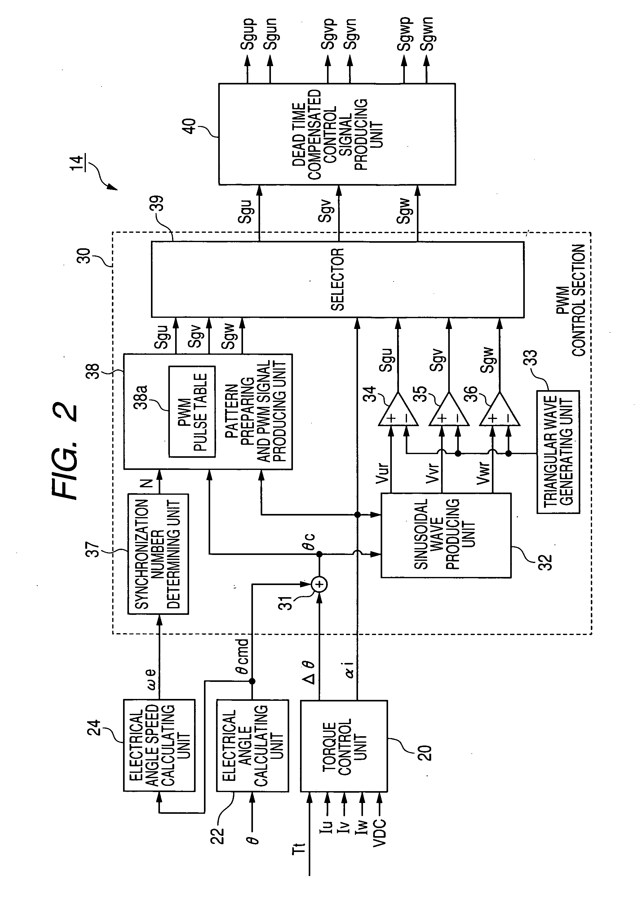 Control device for electric rotating machine and method of controlling the machine