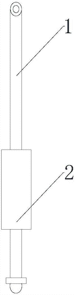 Engine hood supporting rod with detachable flashlight