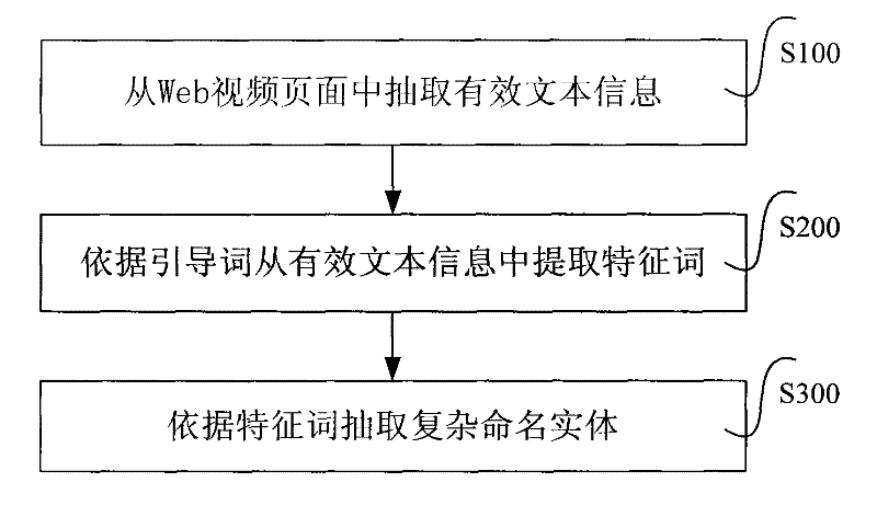Method and system for extracting complex named entities from Web video p ages