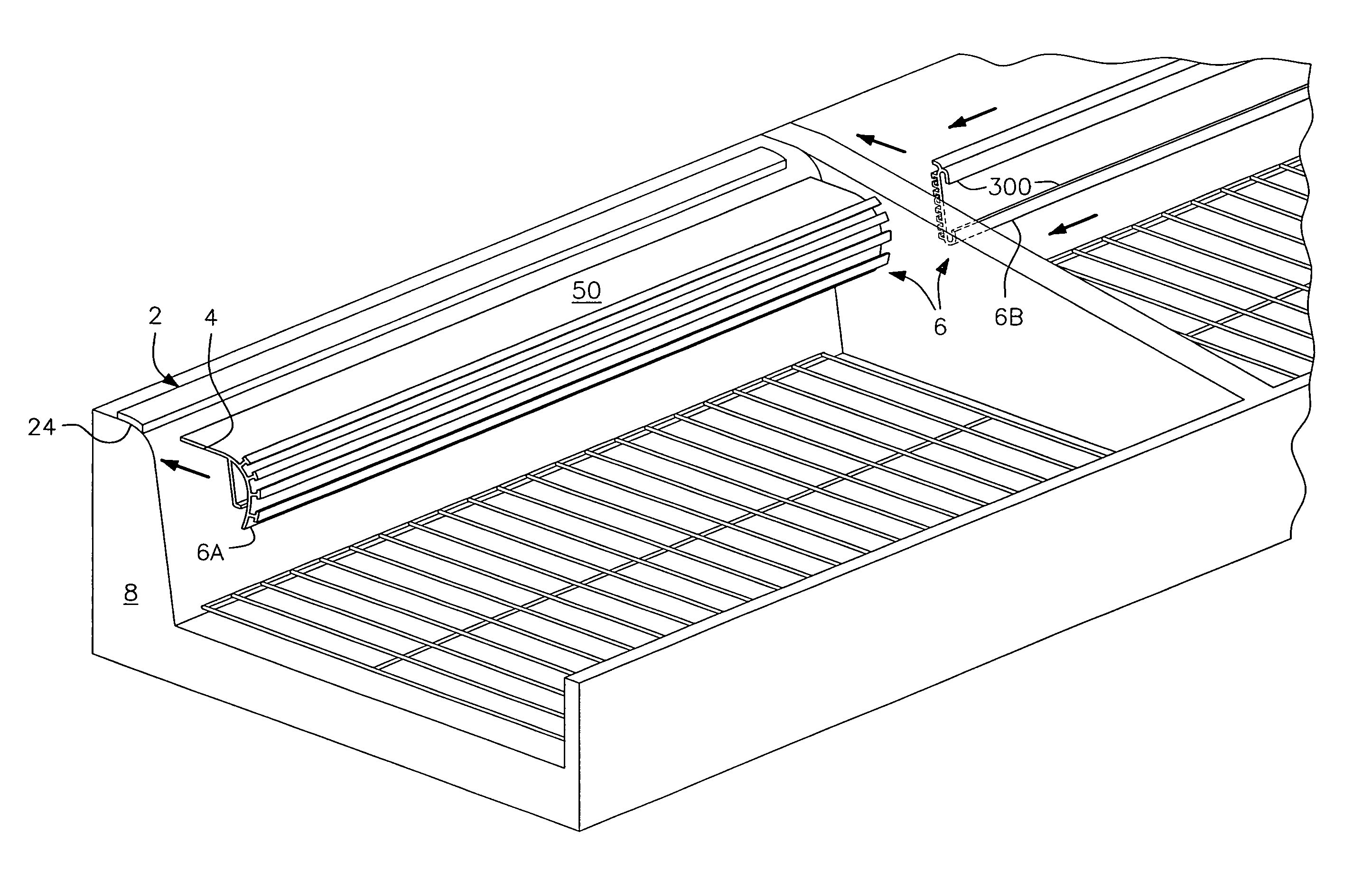 Label/sign holder with J-strip support surface mount