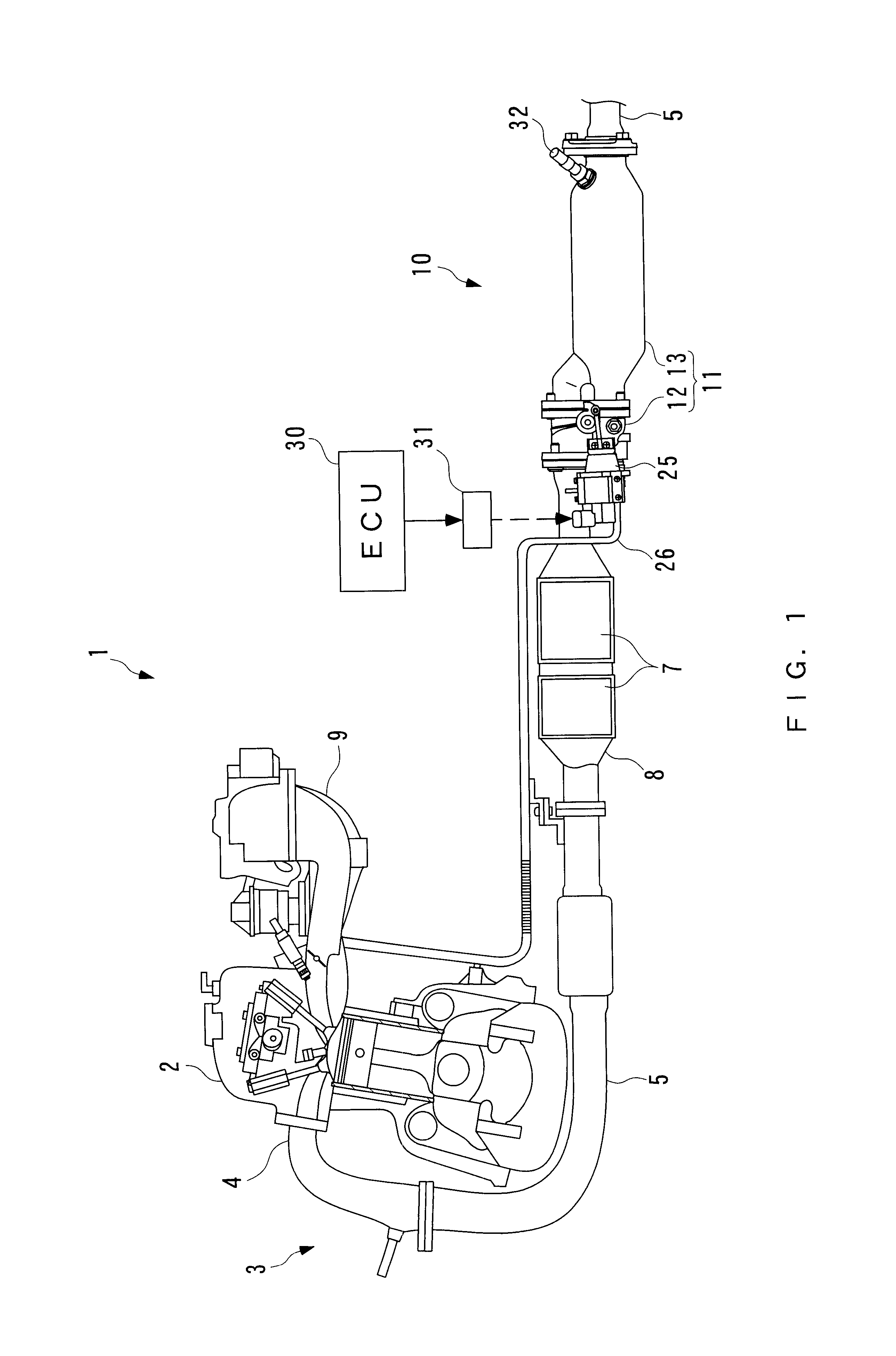 Exhaust gas purifying apparatus for internal combustion engine