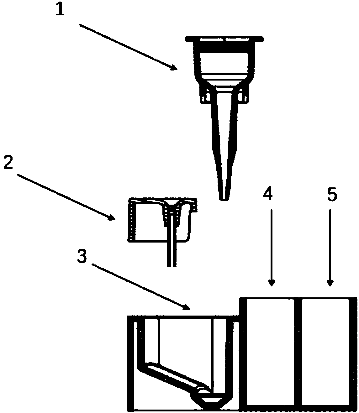 Method for wet detection of fingertip blood as well as kit and device thereof