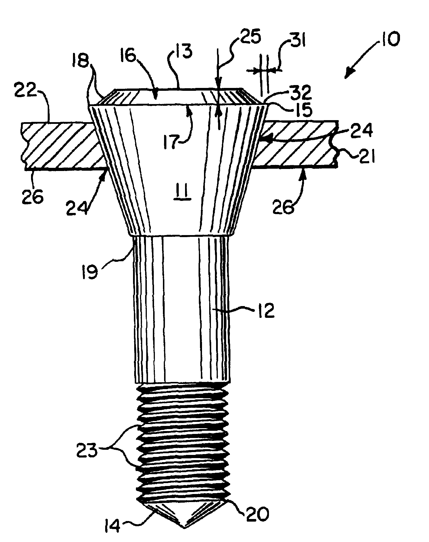 Friction pull plug welding: chamfered heat sink pull plug design