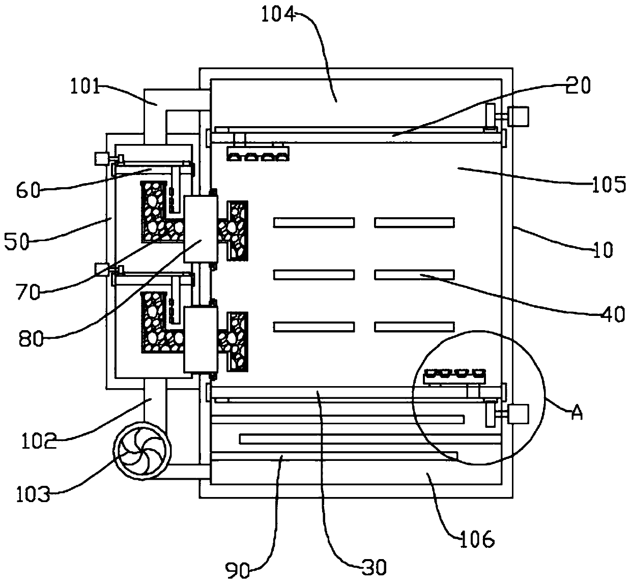 Self-circulation moisture removal temperature control type computer case