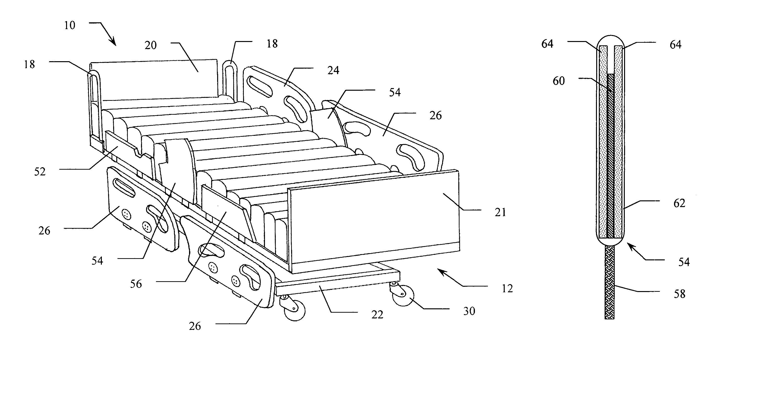 Side rail pad system for patient support apparatus
