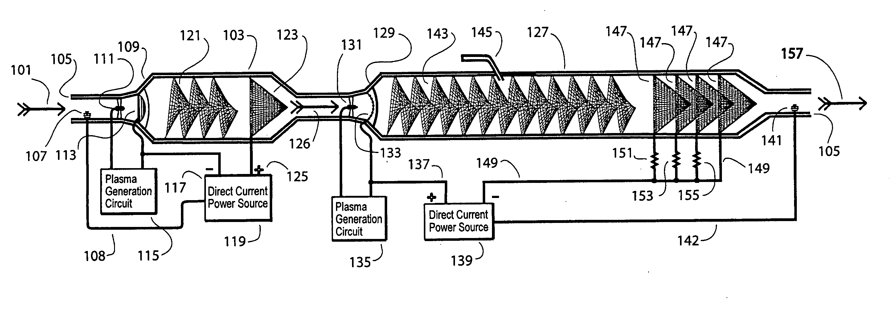 Plasma actuated electronic catalytic converter