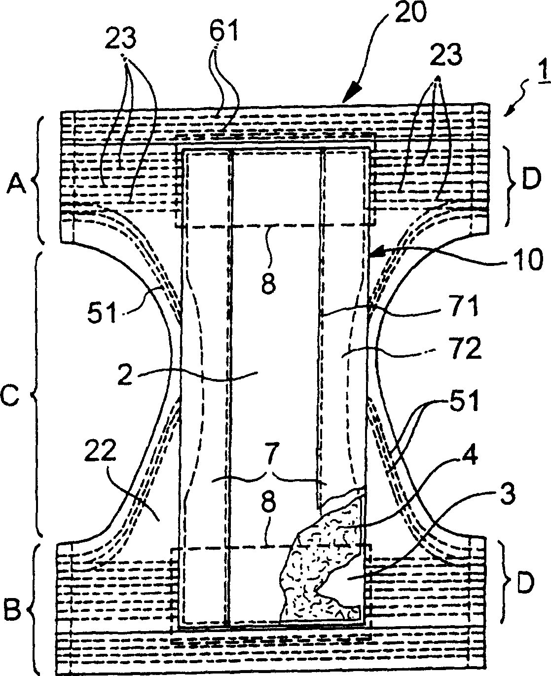 Absorbent article and process of producing the same