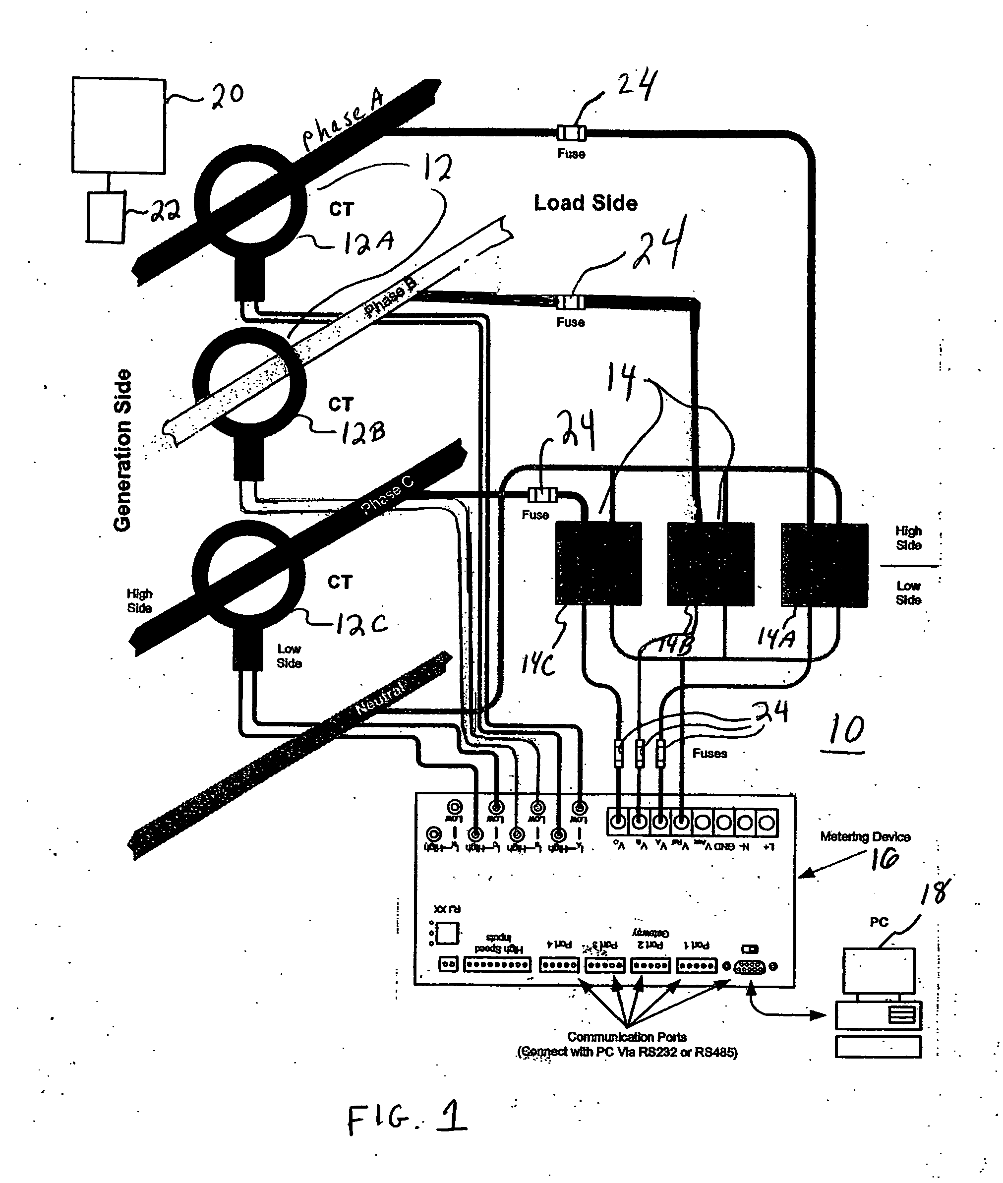 System and method for compensating for potential and current transformers in energy meters