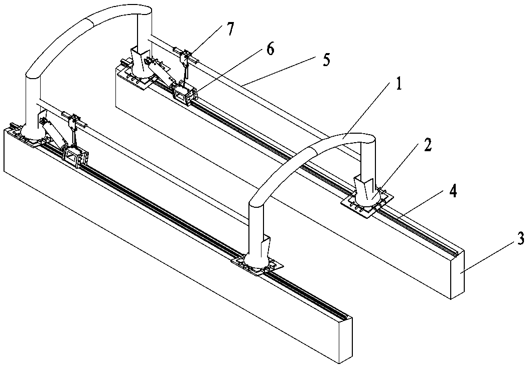 Slippage crawling device overturn-preventing system and construction method thereof