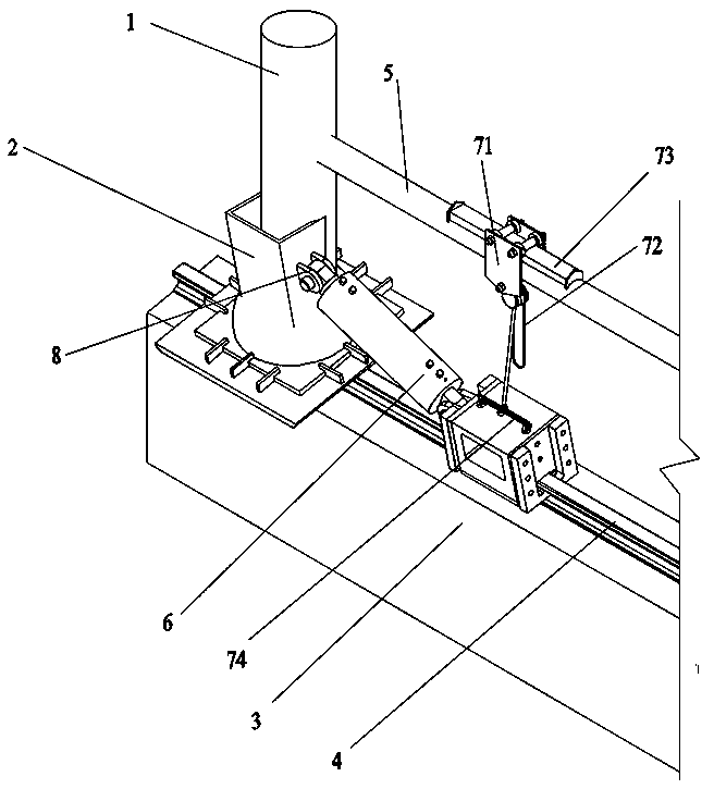 Slippage crawling device overturn-preventing system and construction method thereof