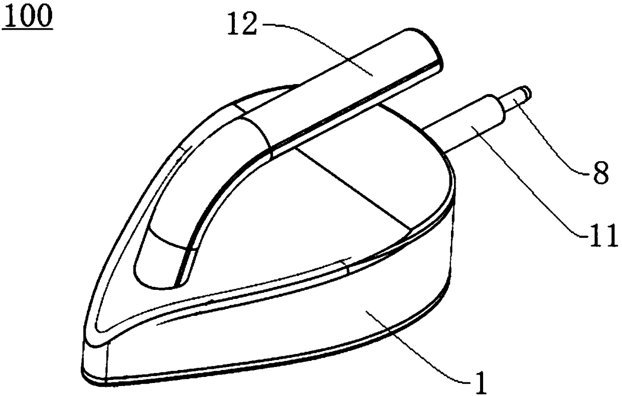 Clothing care ironing head and clothing care device with same