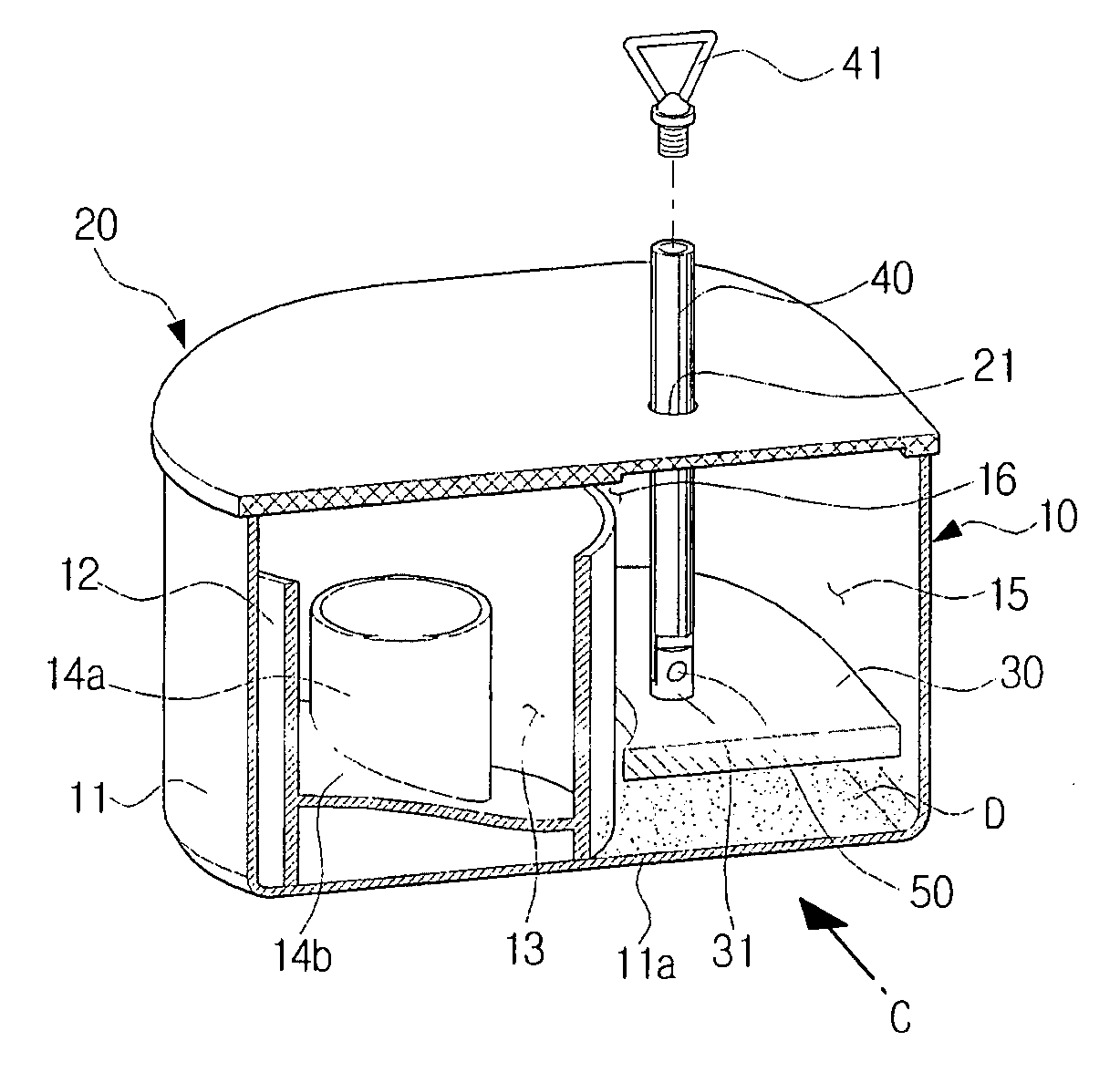 Dust collecting apparatus for vacuum cleaner