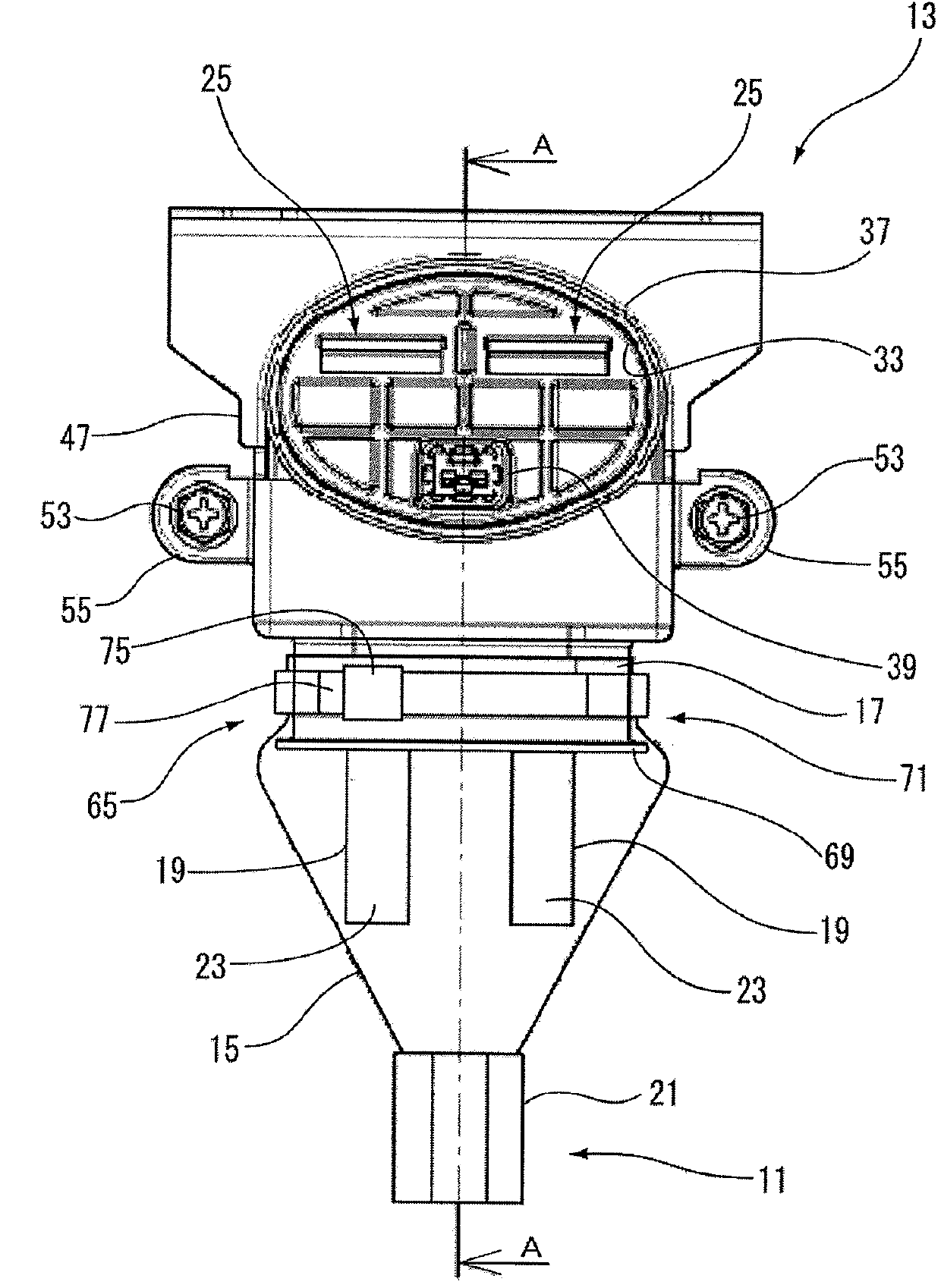 Shielded wire fixing structure