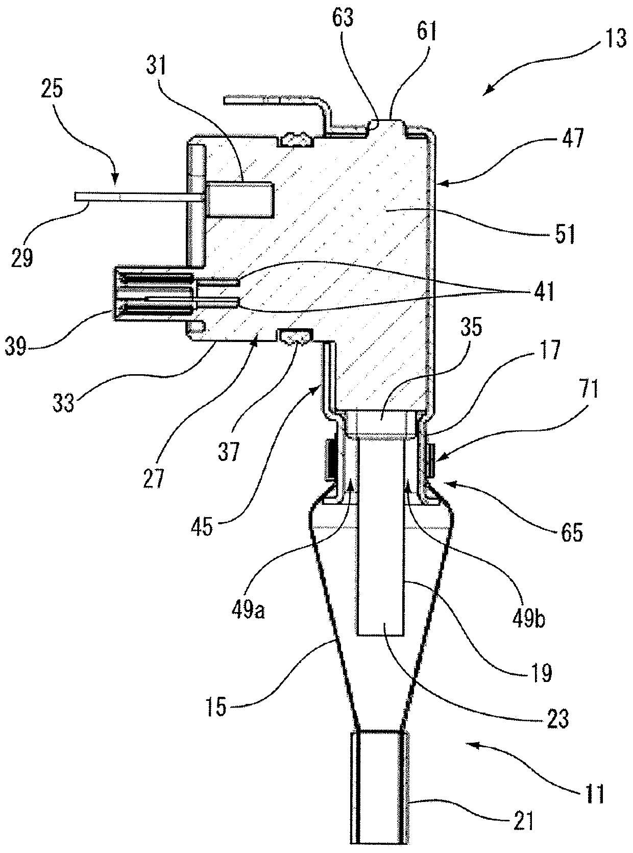 Shielded wire fixing structure