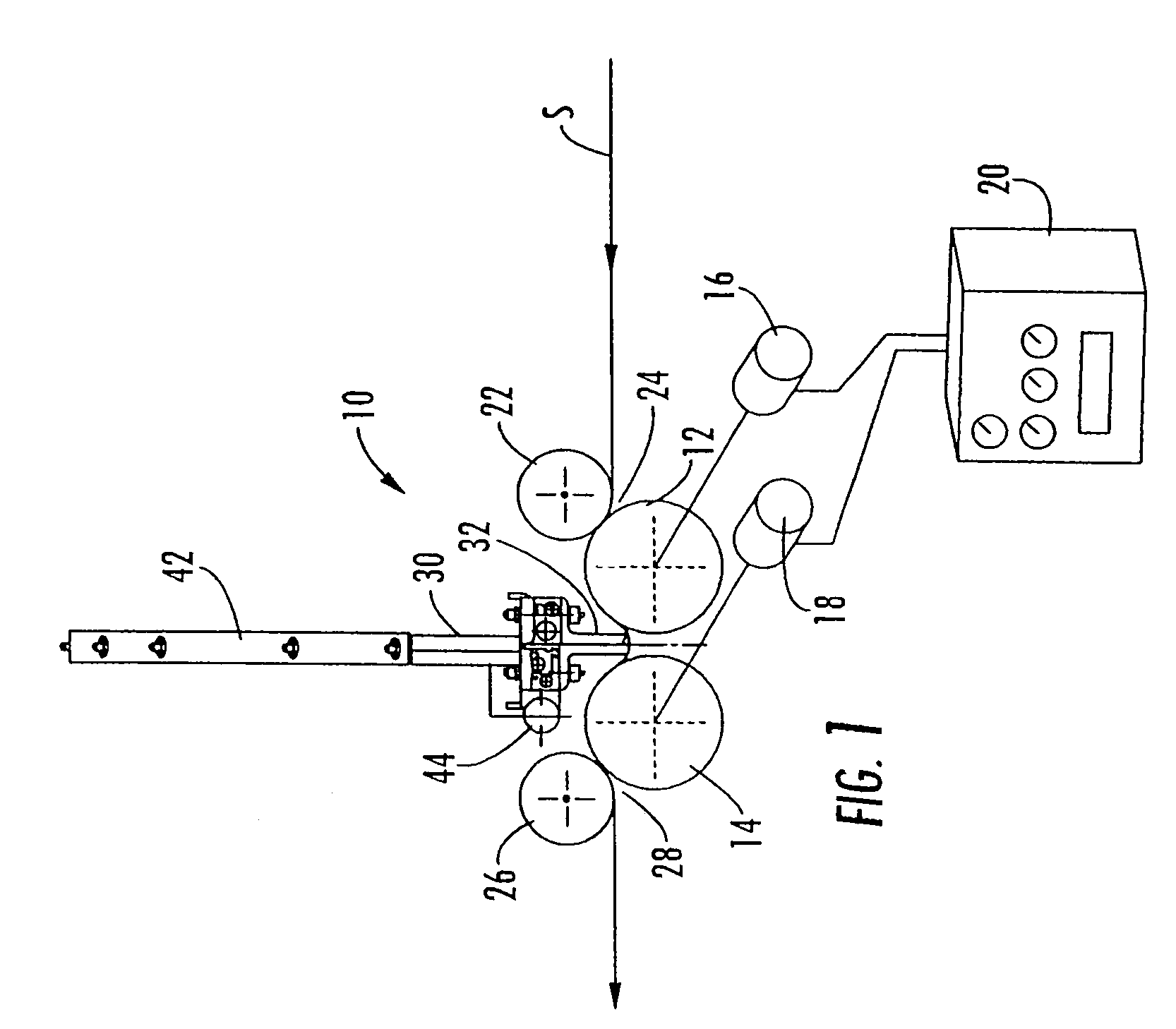 Apparatus and method for applying a foamed composition to a dimensionally unstable traveling substrate