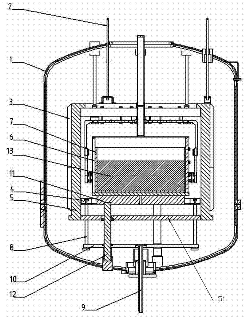 Manufacturing process of monocrystalline silicon ingot and thermal field structure of ingot furnace