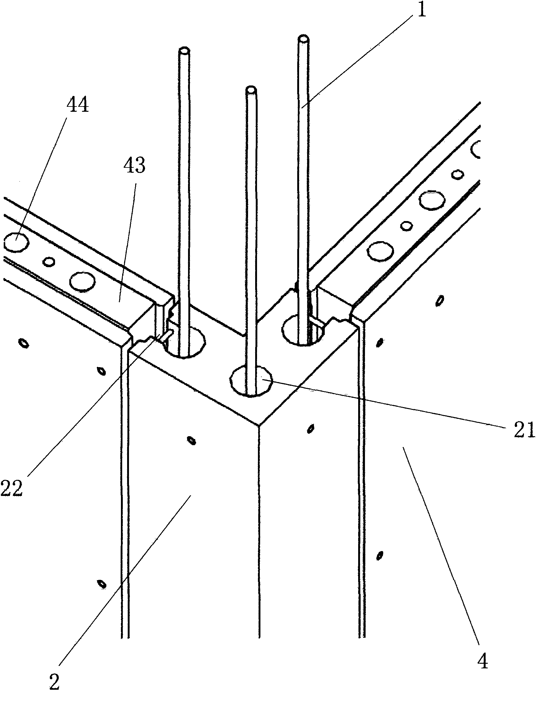 Full-fabricated assembly overall reinforced concrete house and building method thereof