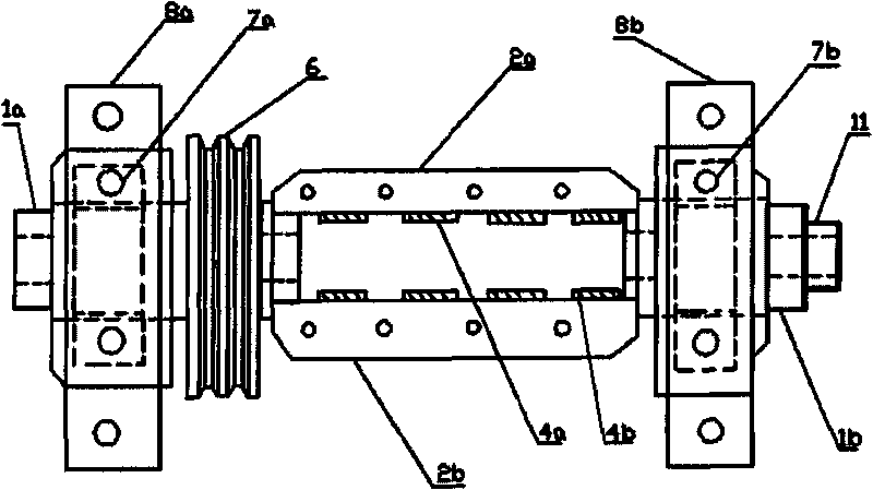 An u-iron frame type straightening drum