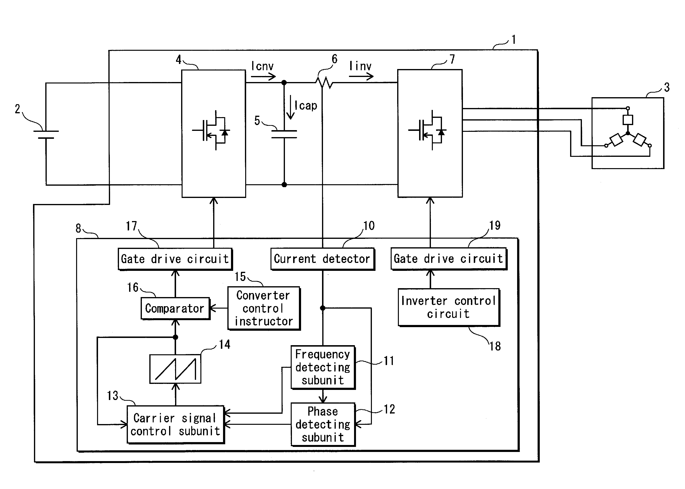 Electric power converting apparatus and induction heating apparatus