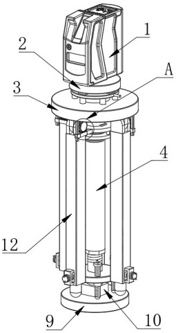 A laser measuring device for construction engineering and its measuring method