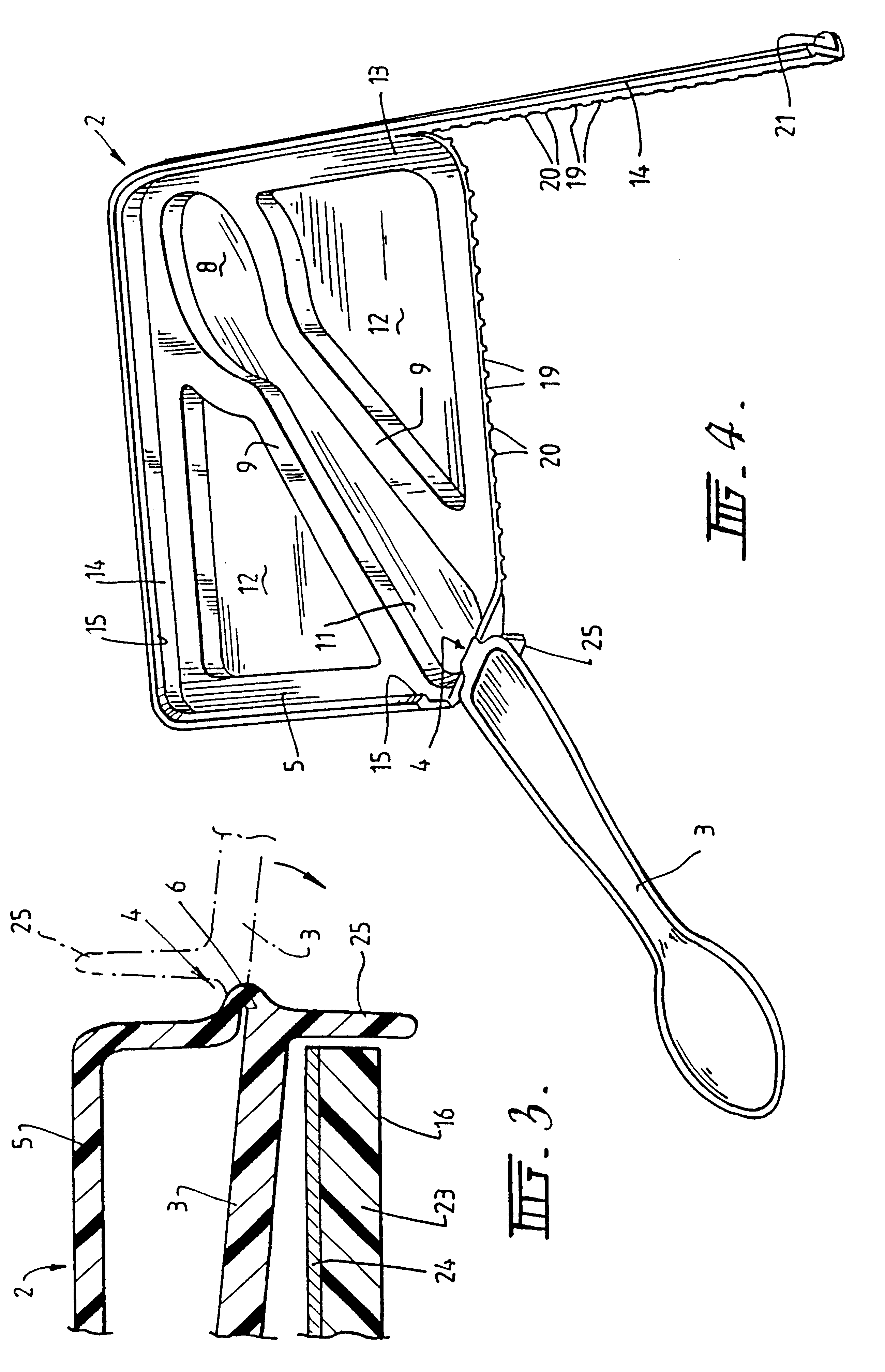 Container lid and implement