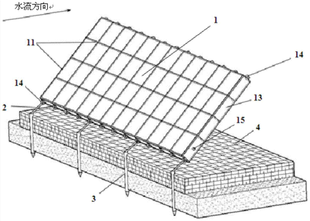 A floating plate device for sinking, discharging and promoting reinforcement