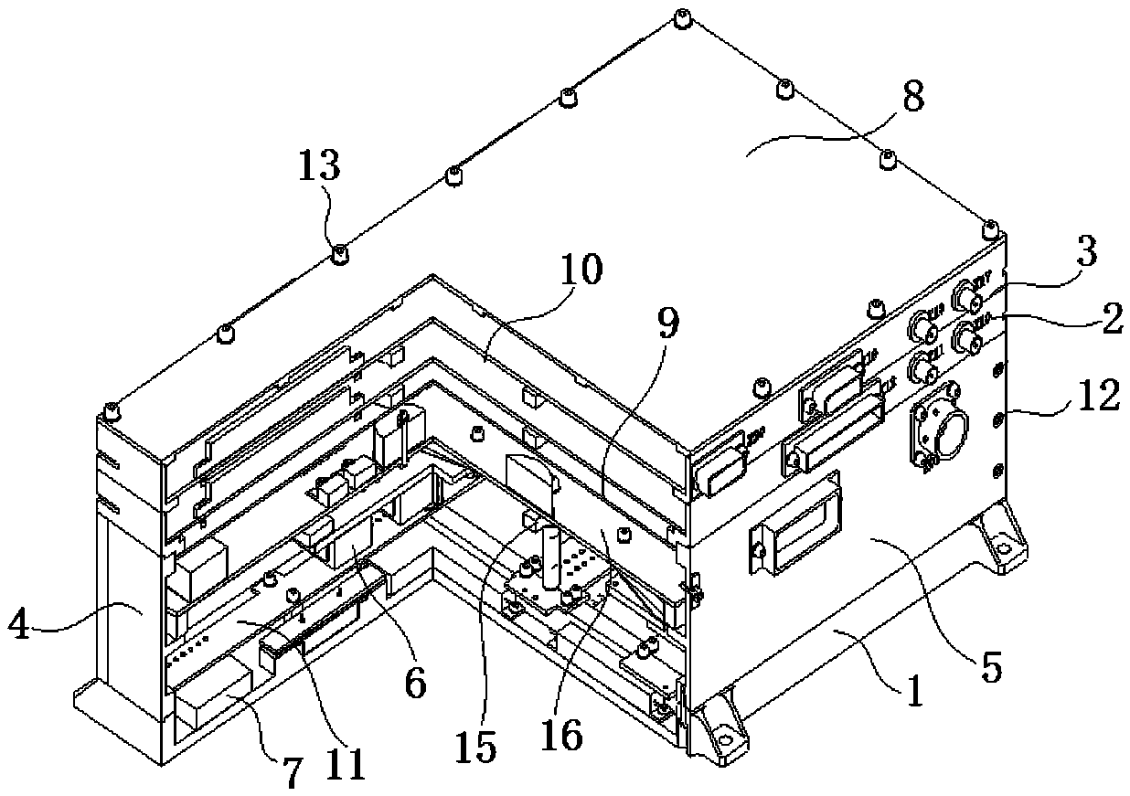 Electric control box structure for space vehicle and assembly method thereof