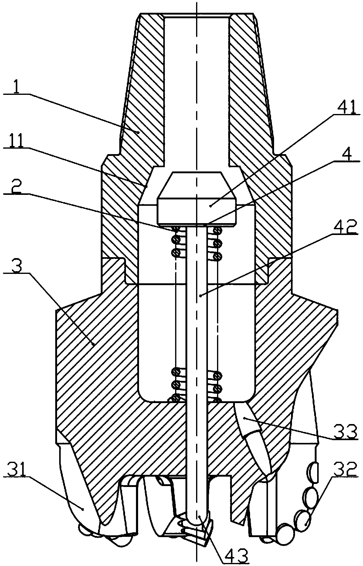 Rock breaking speed-increasing tool with hammer rod reciprocating self-impact structure