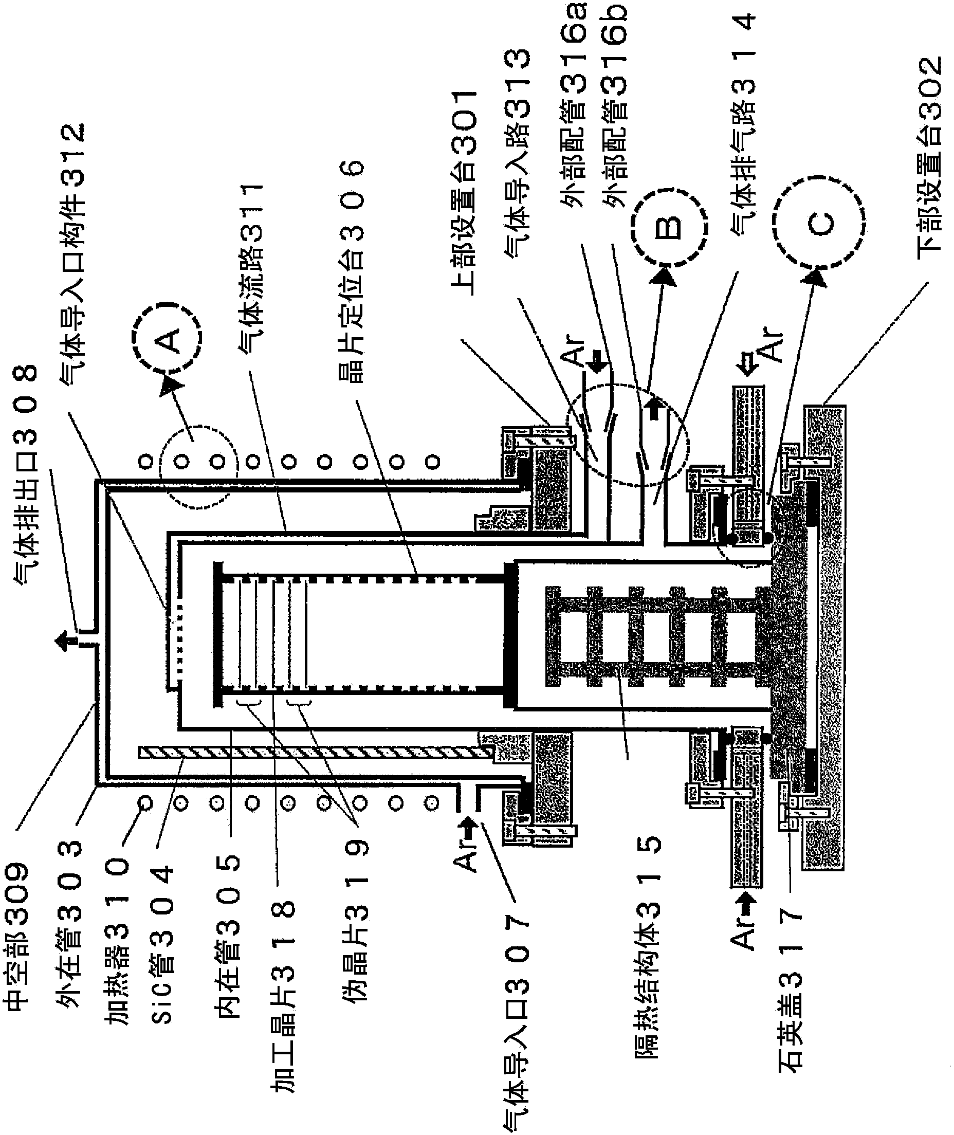 Atomic-order flat surface treatment method of silicon wafer, and heat treatment device