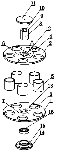 Sleeving disc for steel wire mesh framework plastic composite pipe sampling