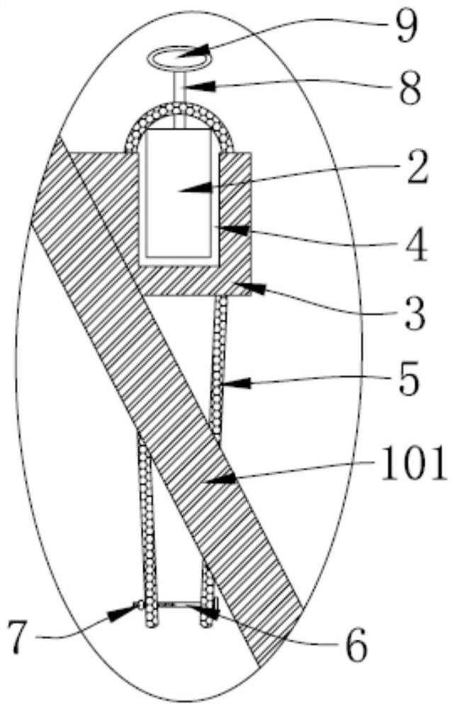 Dried beancurd stick airing and hanging device