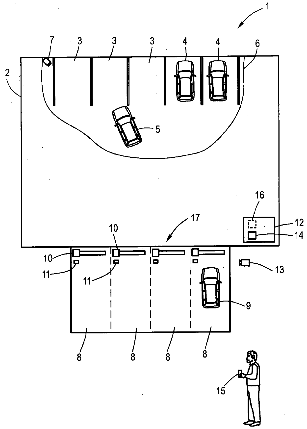 Method for traffic coordination of motor vehicles in a parking environment