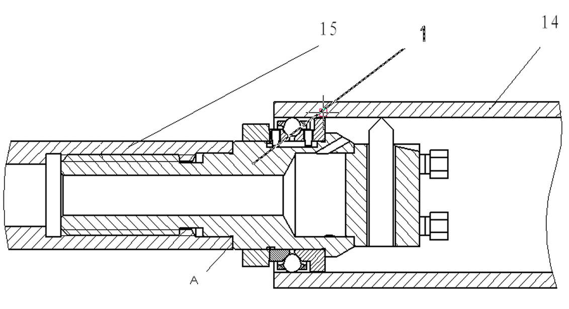 Follow-up supporting tool bit device used for processing deep hole