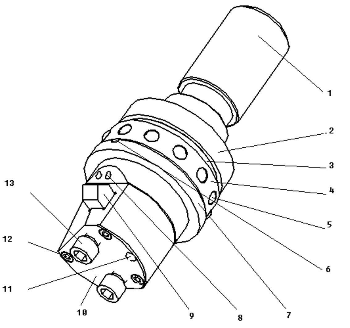 Follow-up supporting tool bit device used for processing deep hole