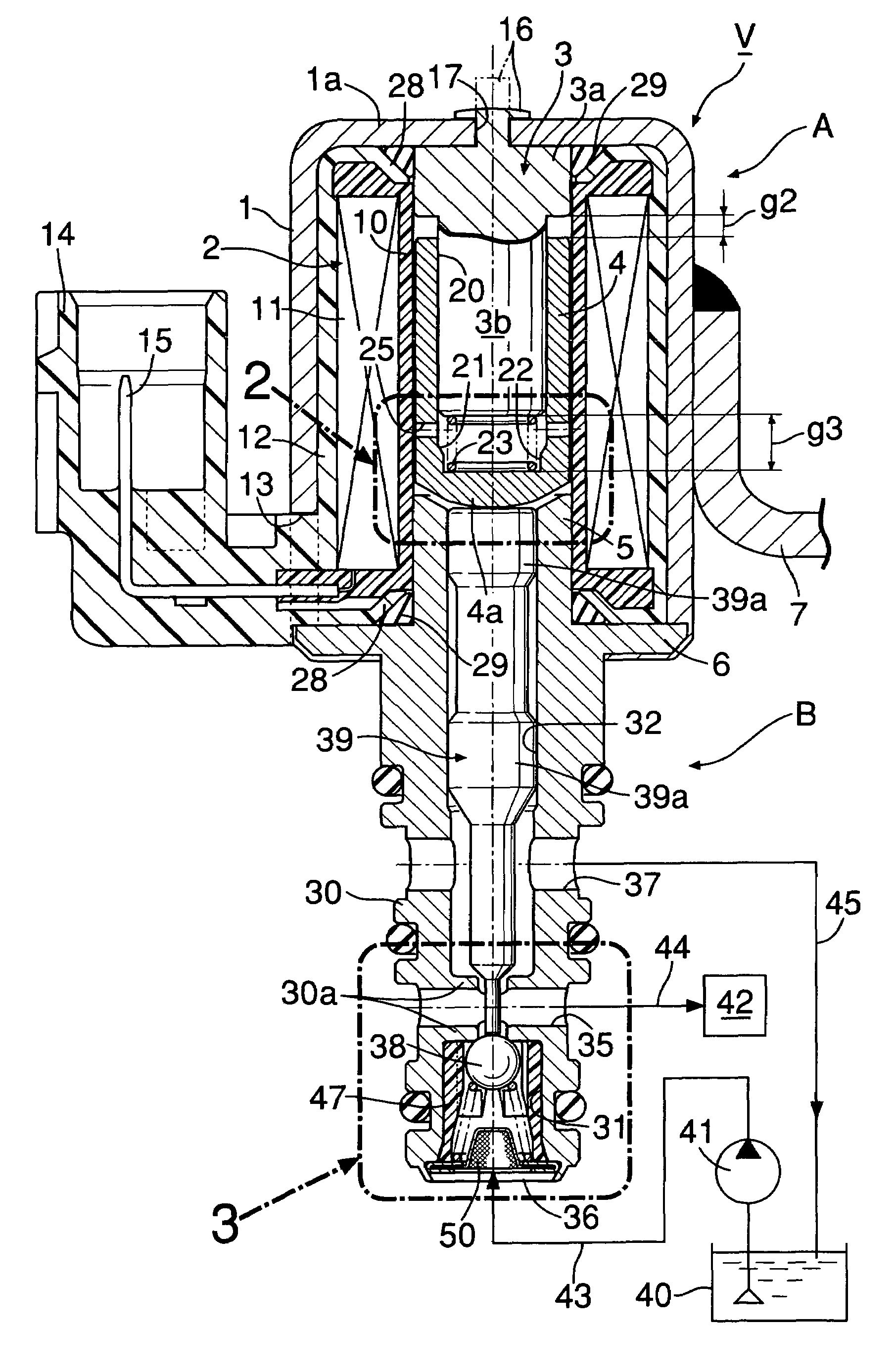 Solenoid valve with cylindrical valve guide for the spherical valve element at the pressure inlet